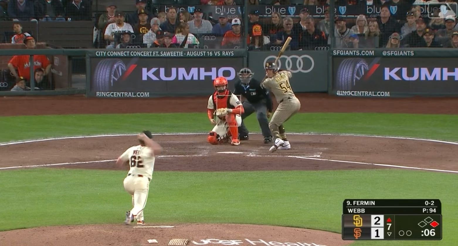 Royals legend Freddy Fermin hits his first homer as a padres.