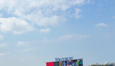 This is how close one of the planes got to Wrigley… Taken during the 7th inning stretch yesterday.