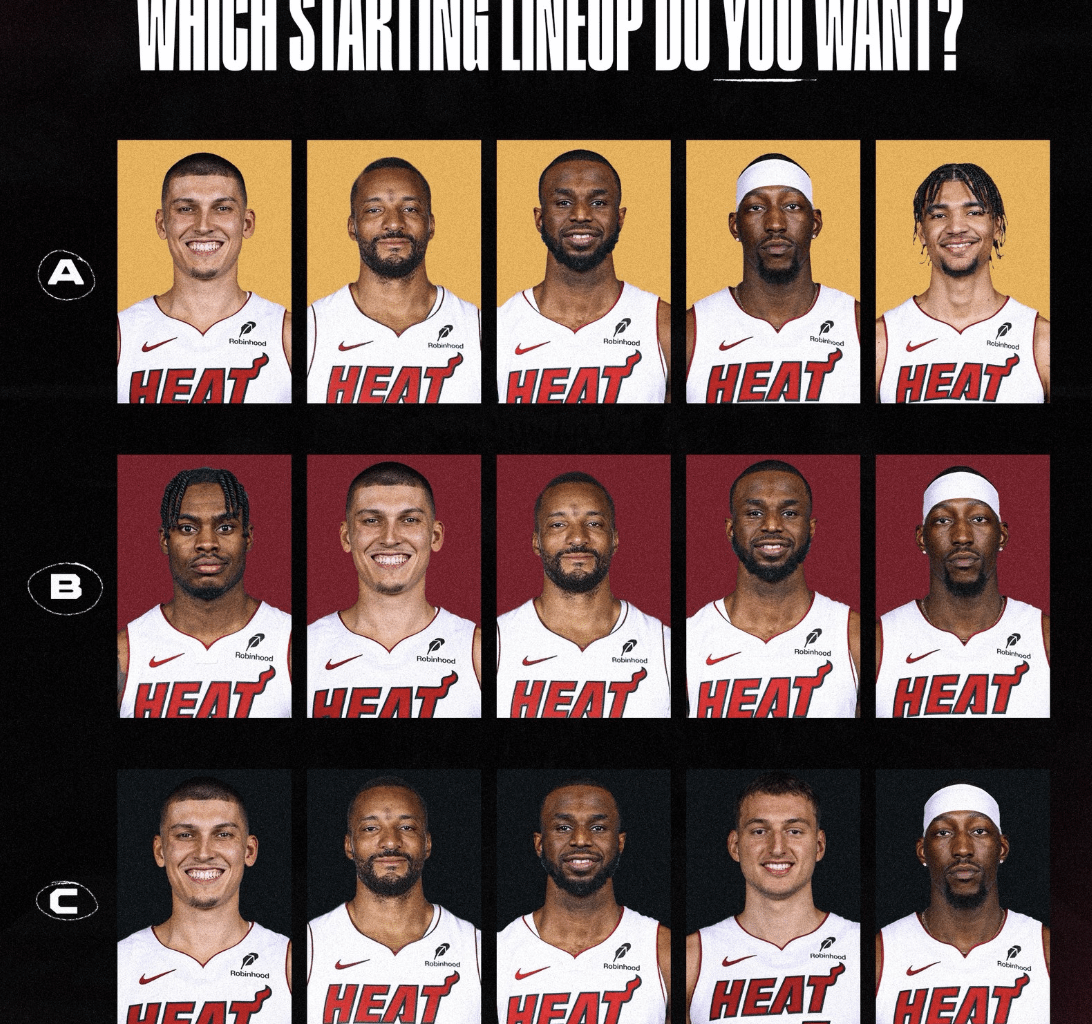 Which starting lineup do you want? (credit: @HeatvsHaters)