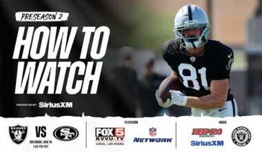 How to watch Las Vegas Raiders vs. San Francisco 49ers on August 16, 2025