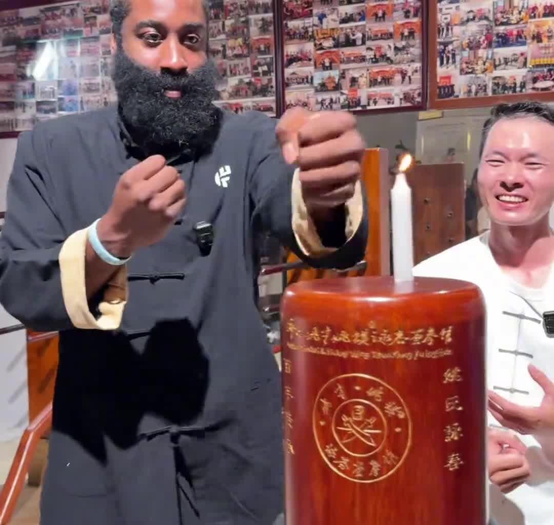 James Harden learning Kungfu - Snake hand and Candle Spits