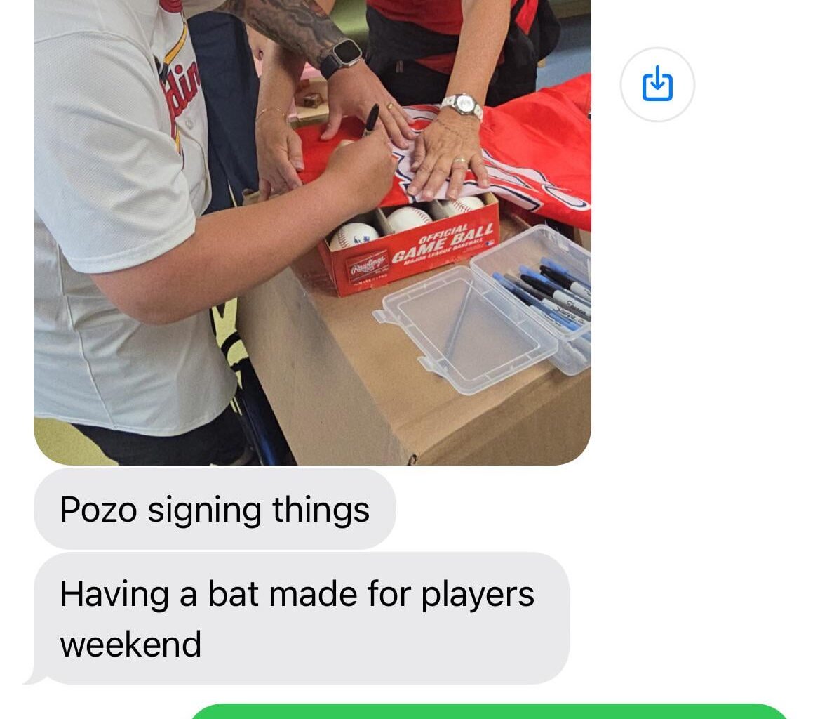 Pozo stopped by at Mercy today