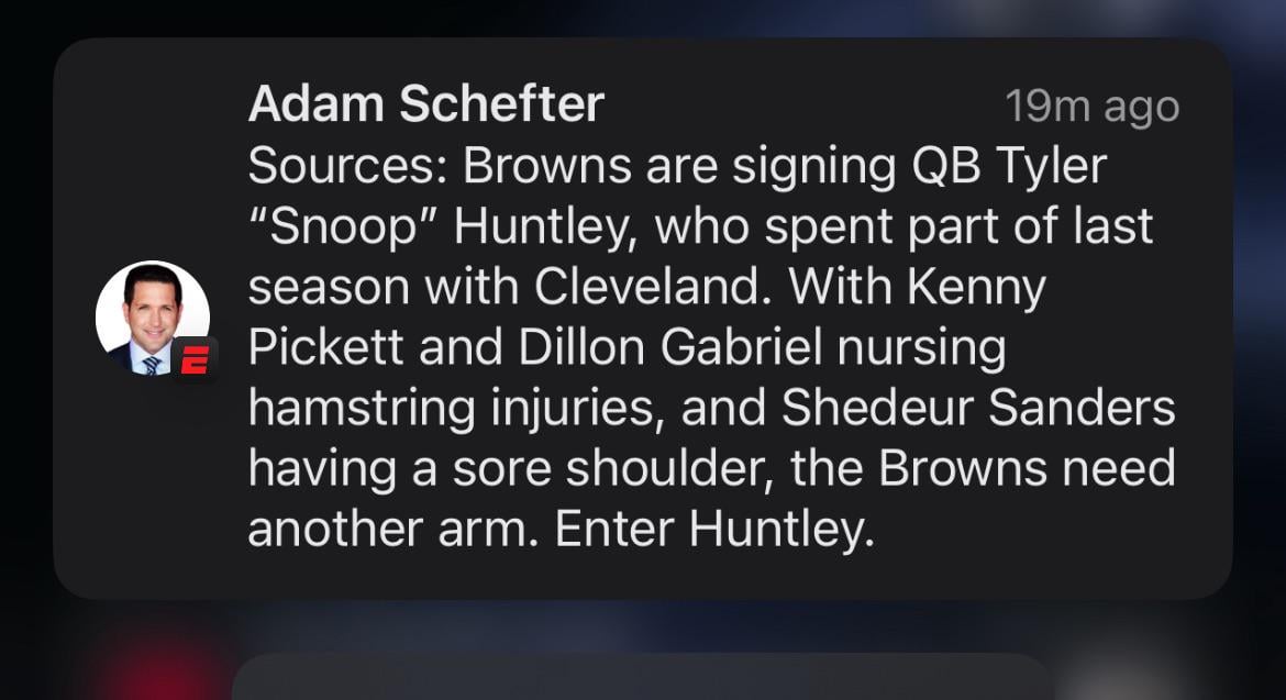 The browns are a dumpster fire and the season hasn’t even started. They also have shedeur at 4th string right now 😭