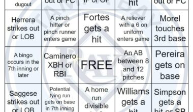 Rays vs Cardinals Bingo, 8/24/2025