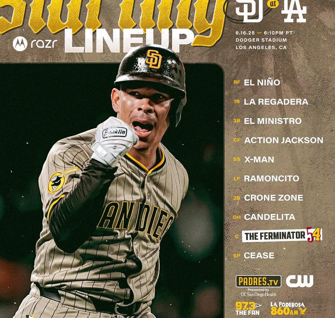 [Padres] Saturday night lineup.