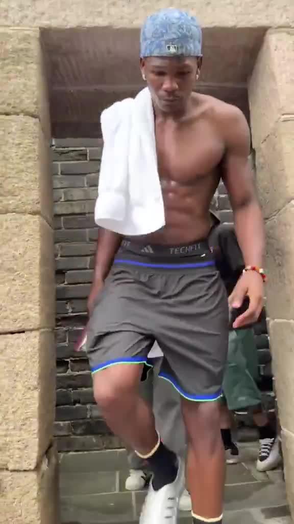 Anthony Edwards during his first trip to The Great Wall of China: "This sh*t steep as f*ck."