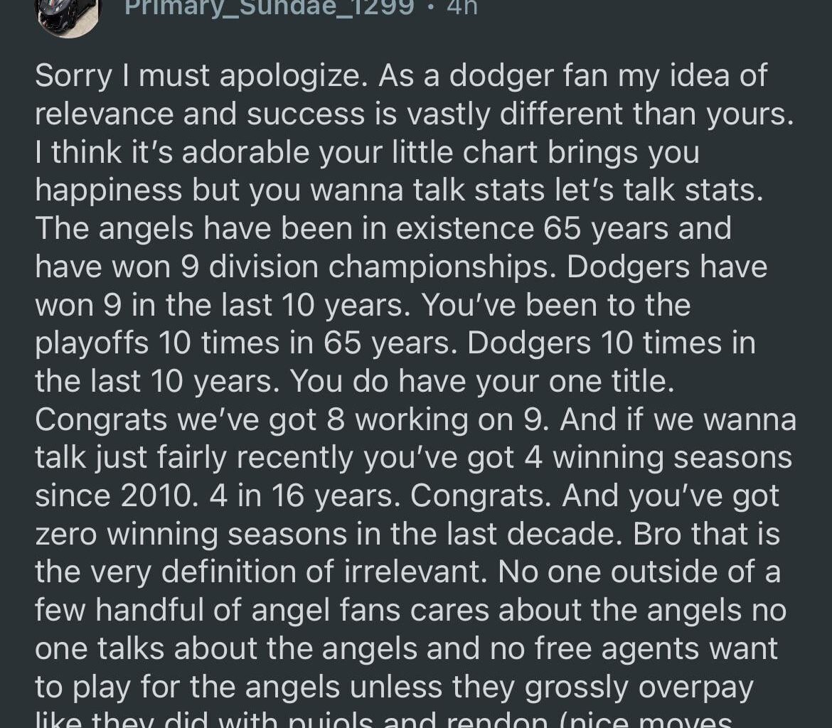 Why are dodger fans so obsessed with us ?