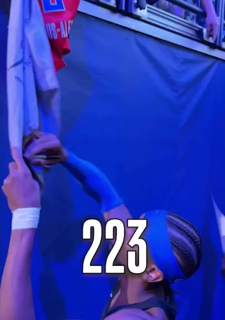 SGA signs 429 autographs before Game 2 of the NBA finals. A real appreciation for the fans.