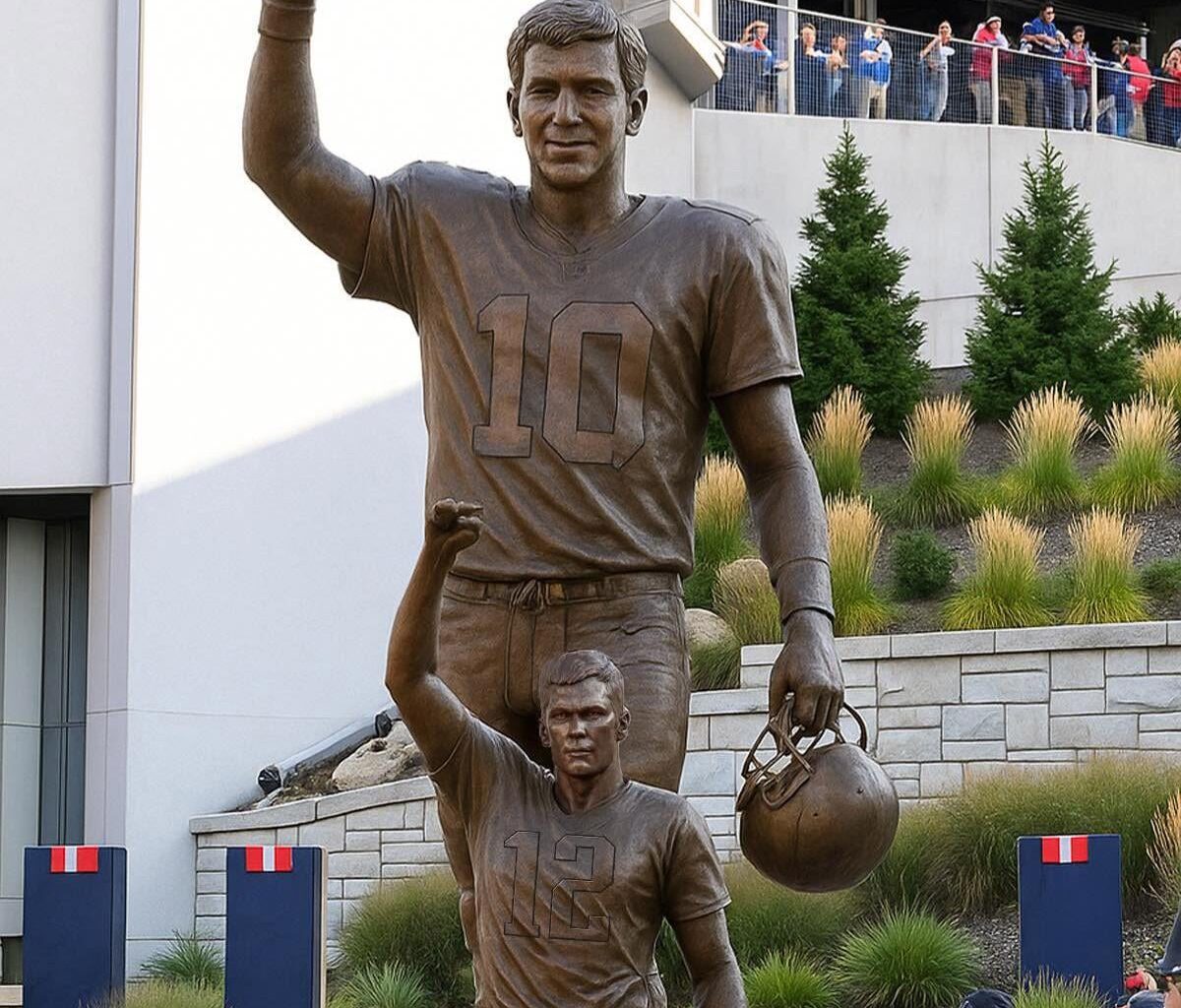 Just in: New, larger statue unveiled behind Tom Brady’s.