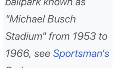 That’s funny, I don’t remember Sportsman Park being called that name…