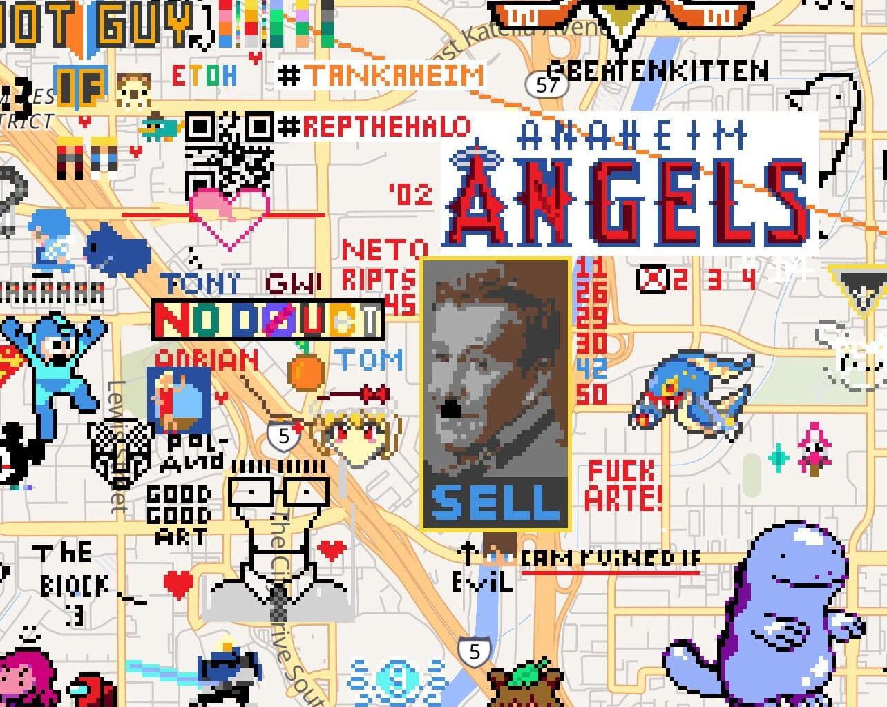 The land next to angel stadium on Wplace