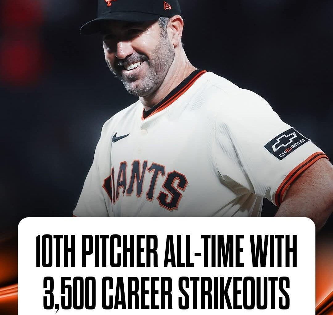 Justin Verlander joins ELITE company Sunday with the 3,500th strikeout of his career