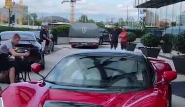 Luka Dončić driving his new car $2 million Rimac Nevera.