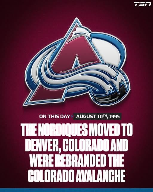 30 years ago today, the the Quebec Nordiques officially became the Colorado Avalanche. They proceeded to win the Stanley Cup their first year in the Mile High City.