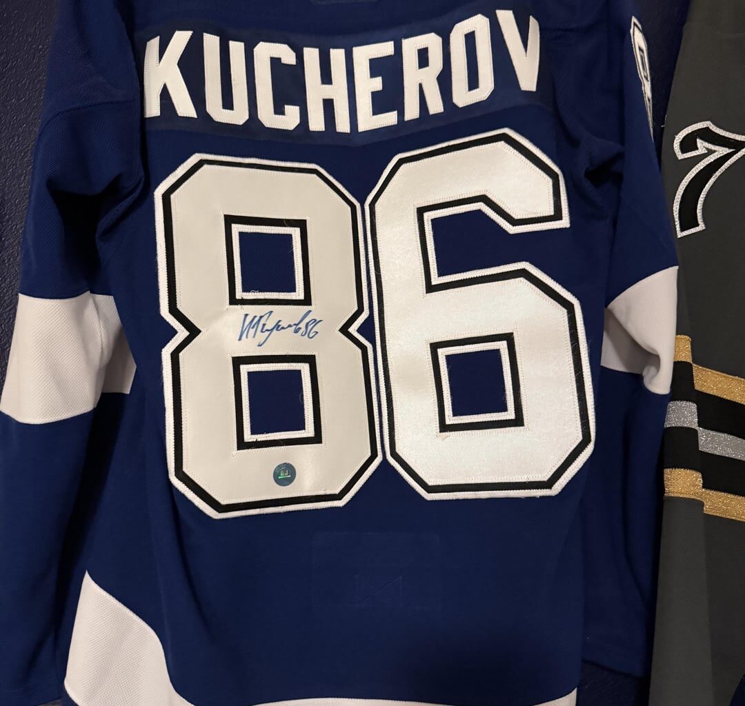 Selling a signed Kuch jersey and Hedman Gasparilla jersey