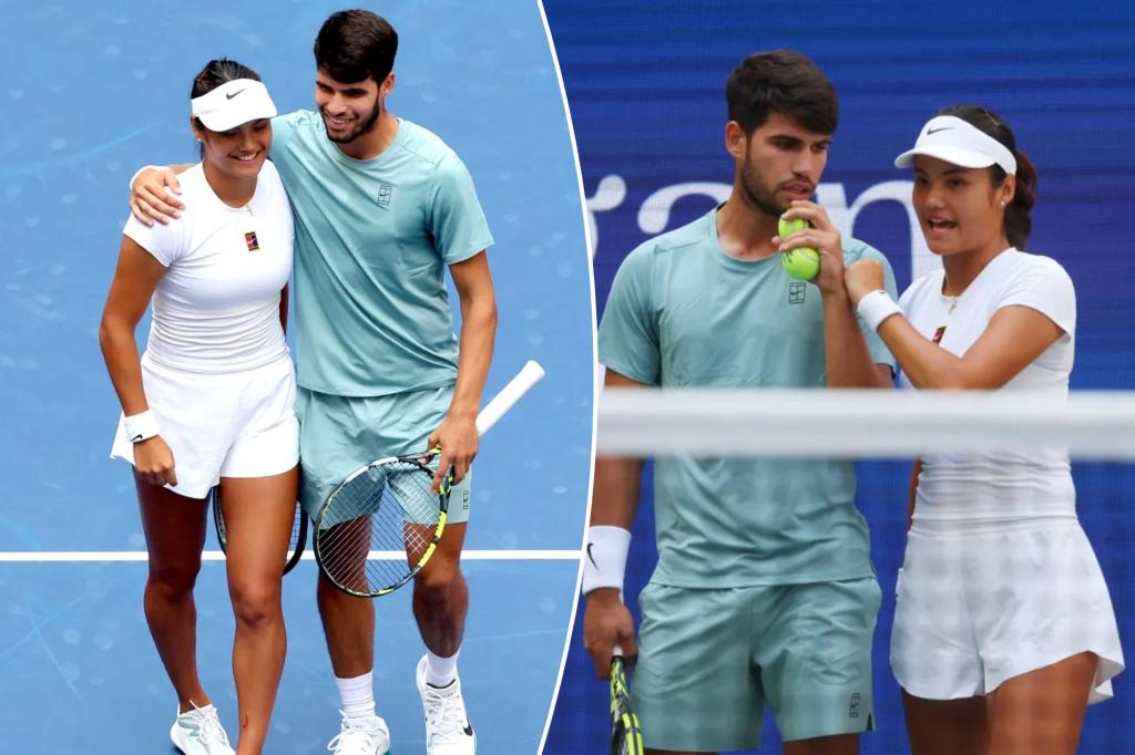 Tennis world can't help itself as Emma Raducanu, Carlos Alcaraz pair at US Open