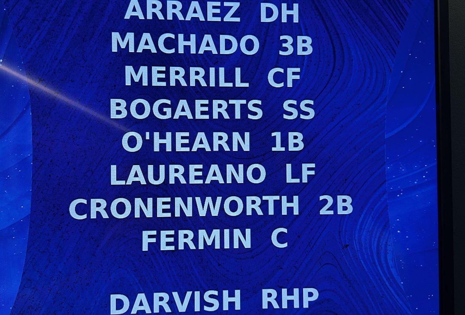 [Sanders] Today’s Padres lineup