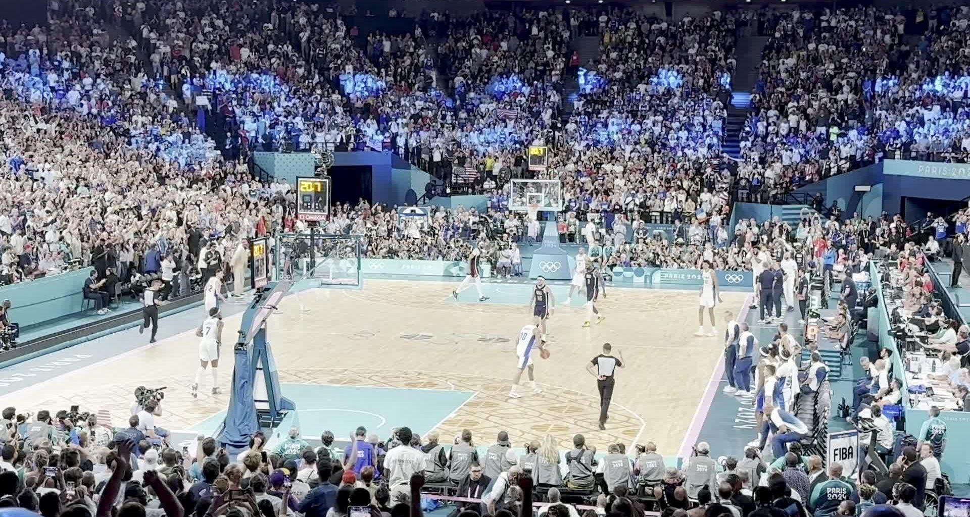 My unedited view of "the curry shot" (including celebration)