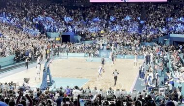 My unedited view of "the curry shot" (including celebration)