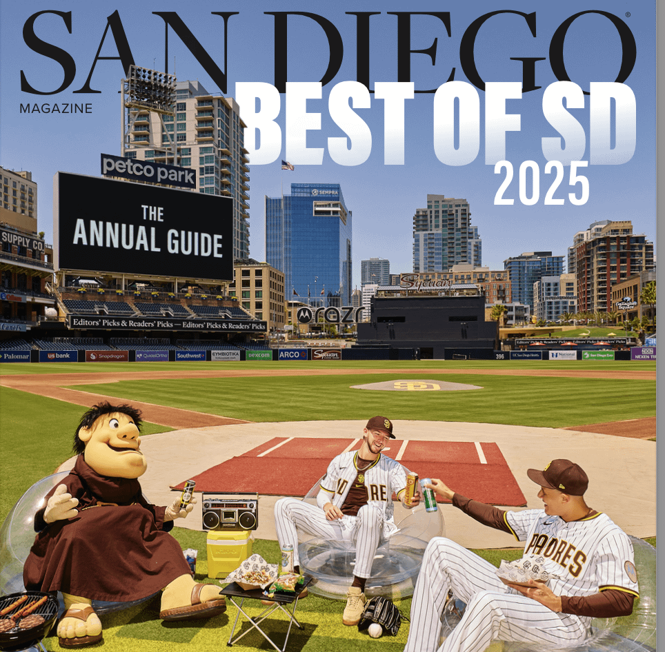 Manny, Jackson, and the Friar on the Cover of San Diego Magazine's Latest Edition