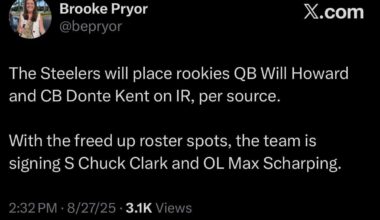 Rookies QB Will Howard and CB Donte Kent heading to the IR