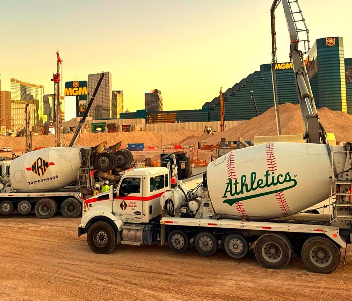 Athletics cement truck