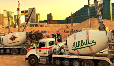 Athletics cement truck