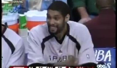 Tim Duncan, certified menace to society, gets ejected for laughing