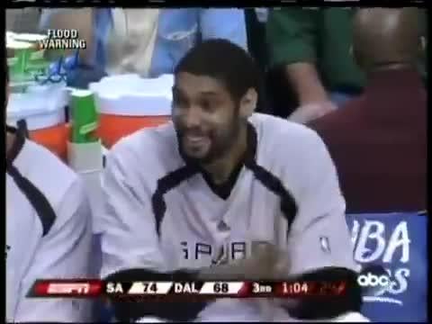 Tim Duncan, certified menace to society, gets ejected for laughing
