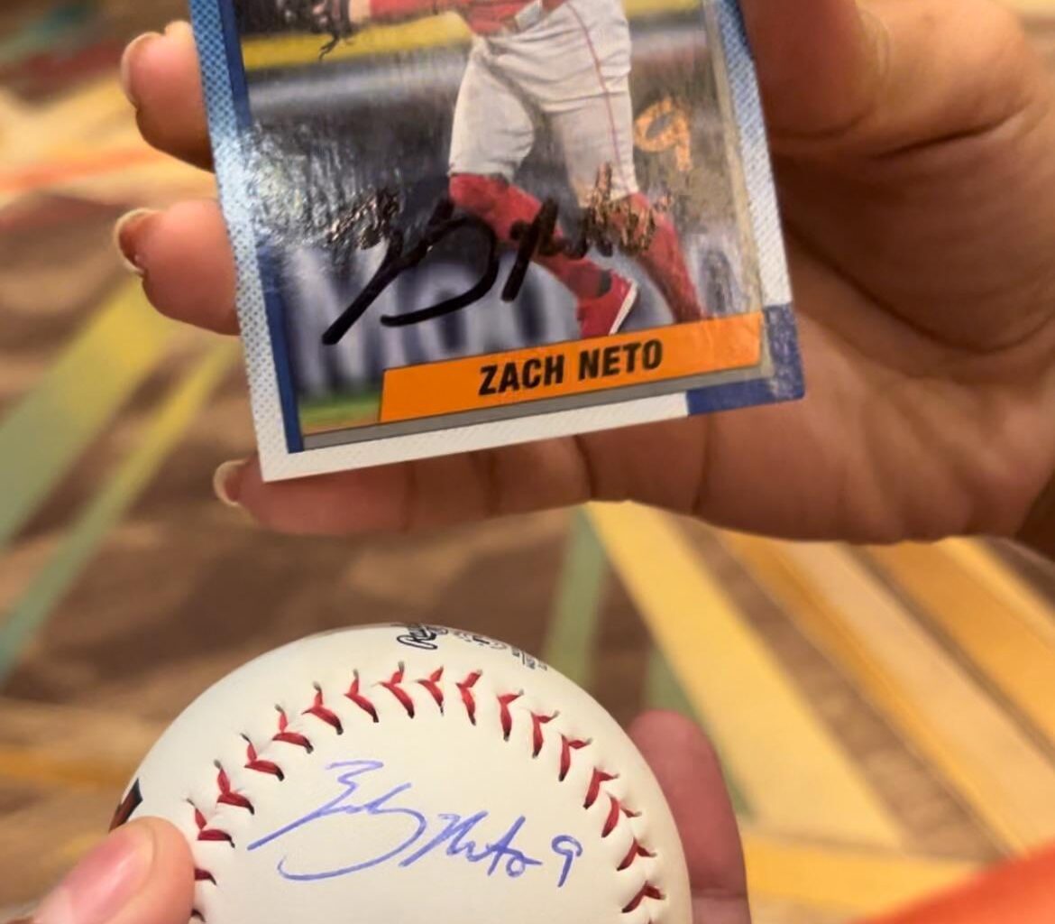 We got Zach Neto’s autograph!