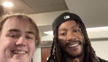 Throwback to meeting Derrick Rose at the White Sox home opener