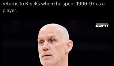 [Shams] Hornets coach Chris Jent finalizing deal to become associate under Mike Brown with the Knicks