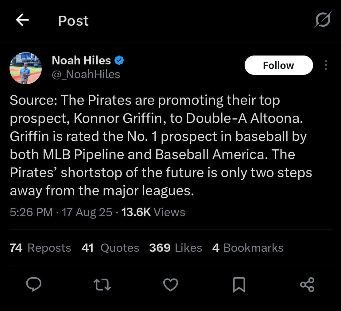 Griffin promoted to AA