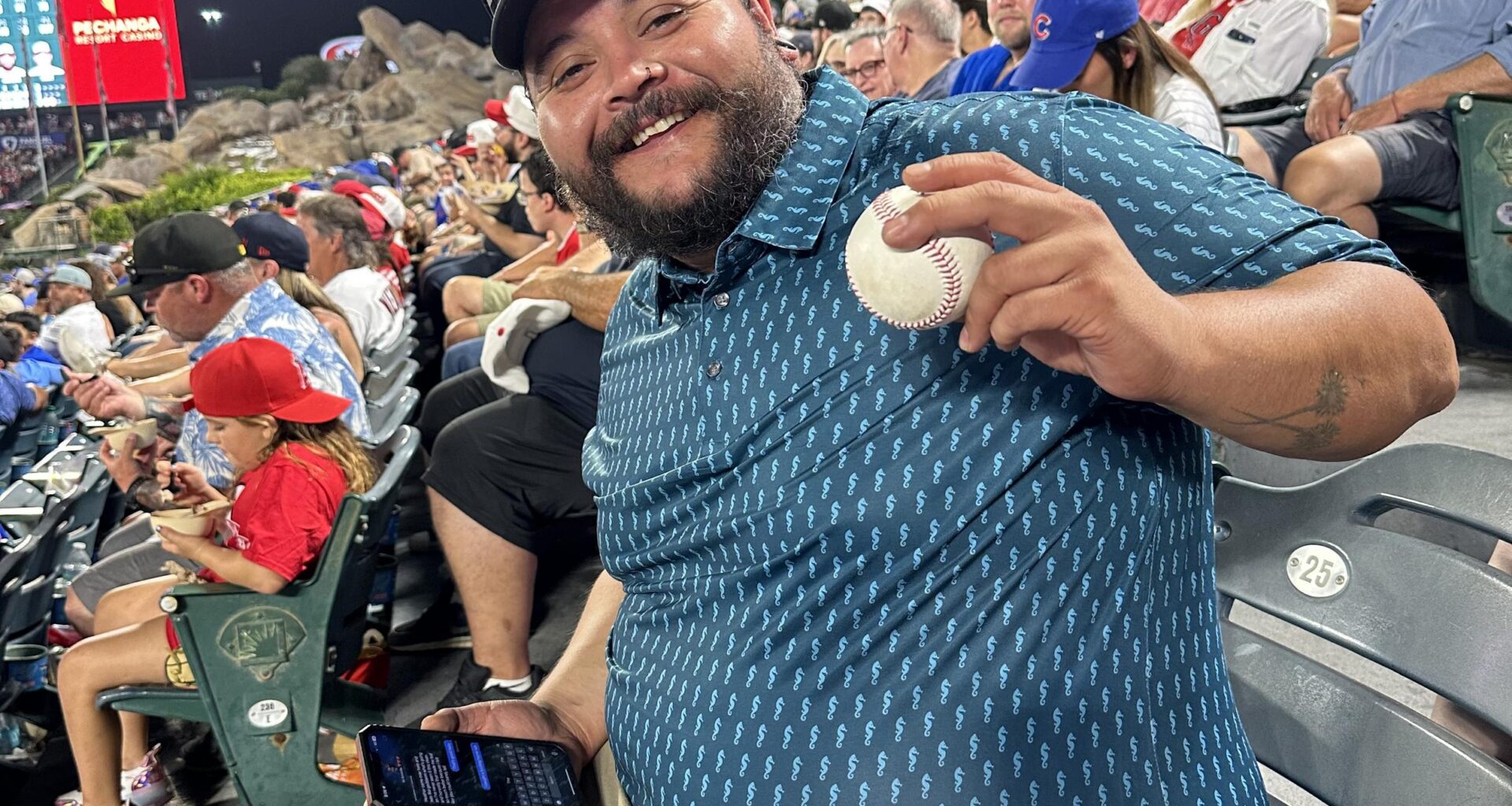 My brother caught Kyle Tuckers home run!