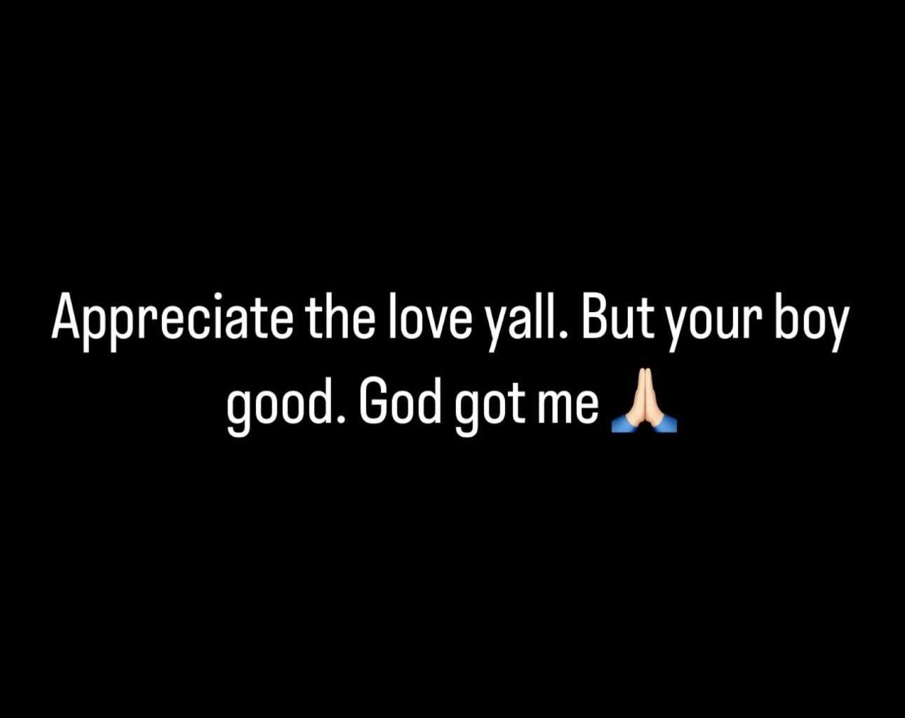 Jose’s IG story response to injury scare from PUR vs. ARG FIBA match