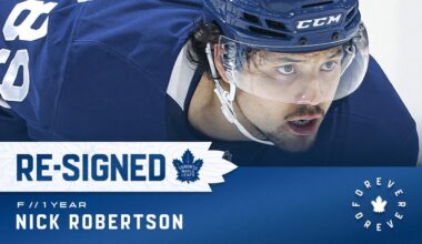 Maple Leafs Sign Robertson To Contract Extension | Toronto Maple Leafs
