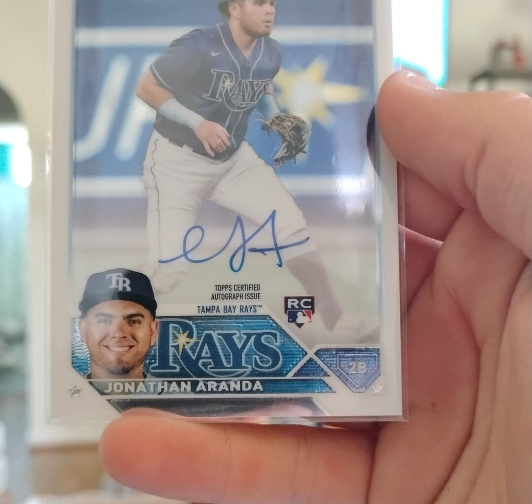 Well, this was a good buy for 7$... What do y'all think? Jonathan Aranda Rookie card/Autograph.