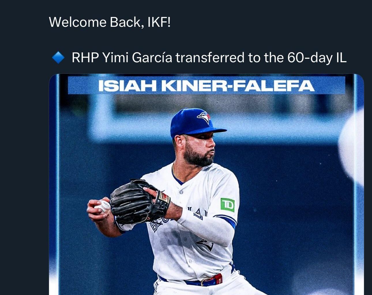 Kiner-Falefa reunited with Blue Jays after being claimed