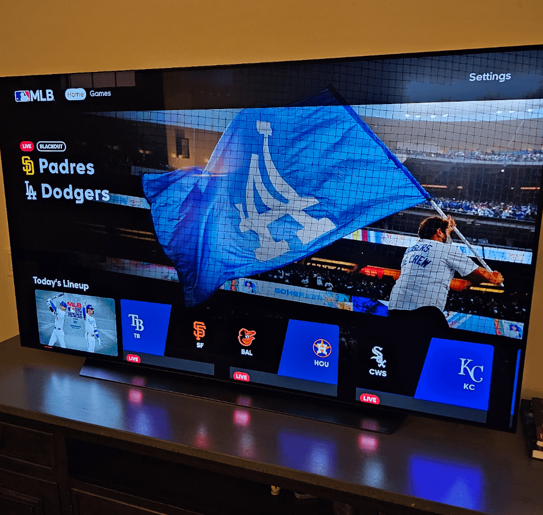 Anybody know how I can remove this background from my MLB.TV?