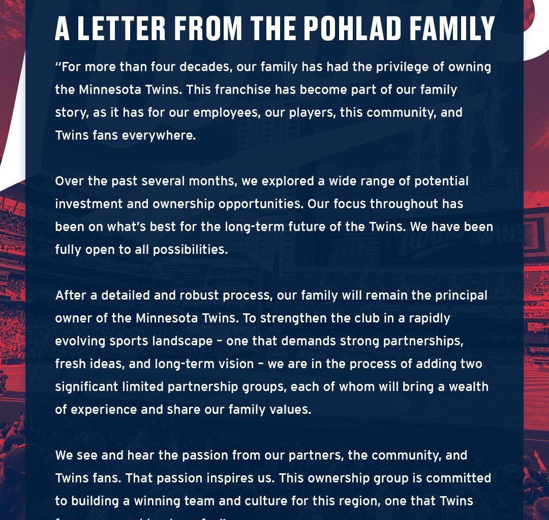 Another ownership doesn't sell the team