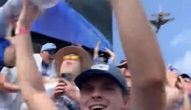 Beer Snake and the Jet Flyover During the 7th Inning Stretch