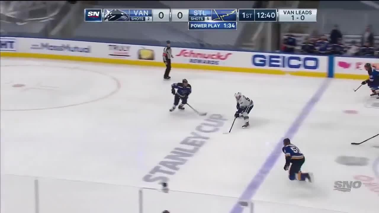 On this day in 2020, Bo Horvat led the Vancouver Canucks to a 4-3 overtime victory against the Blues in the Edmonton bubble.