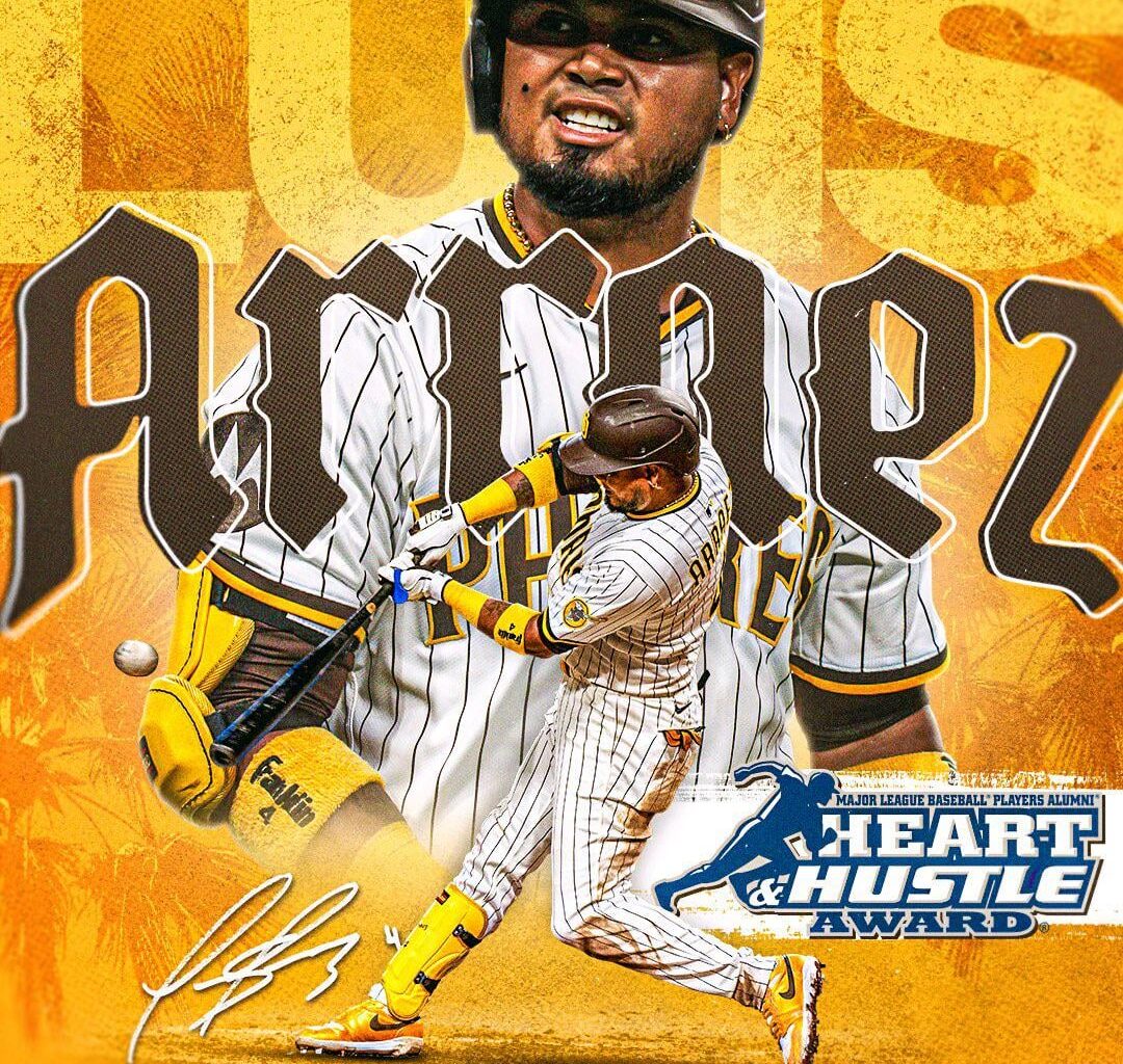 [Padres] Nadie lo merece más 💛 Congratulations to Luis Arraez on being named our 2025 Heart & Hustle Award winner!