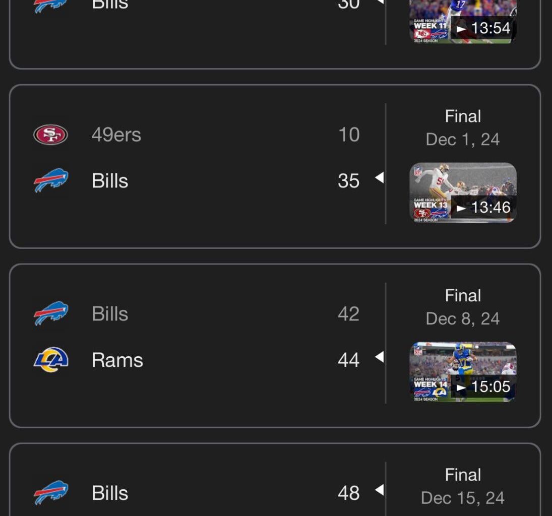 Is this the best 4 week stretch of Bills offensive football ever?