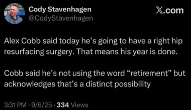 Alex Cobb will not pitch for the Tigers in 2025