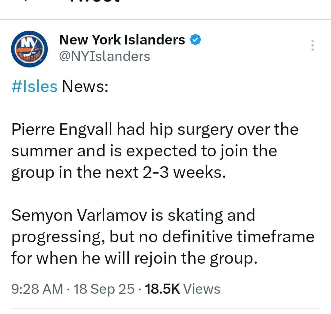 Islanders injury updates