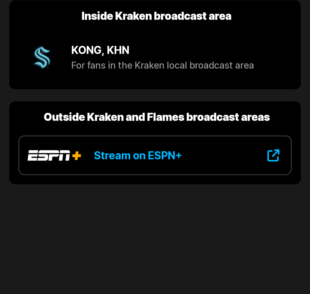 NHL app now more clearly explains where you can watch games