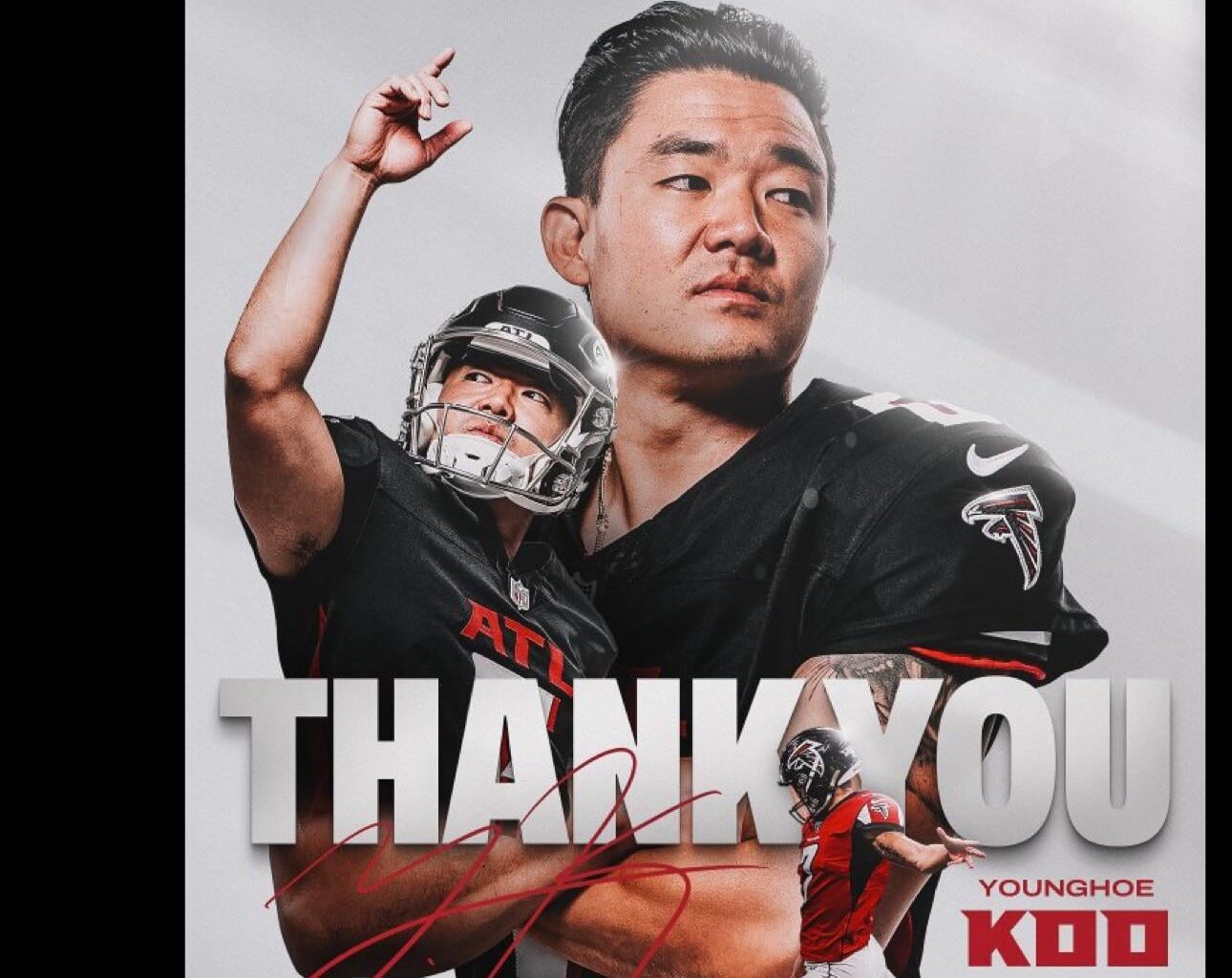 Falcons have officially released Younghoe Koo