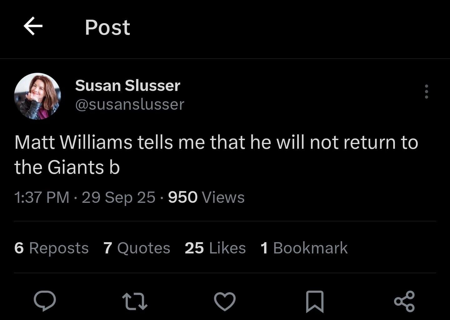 Matt Williams Gone Aswell