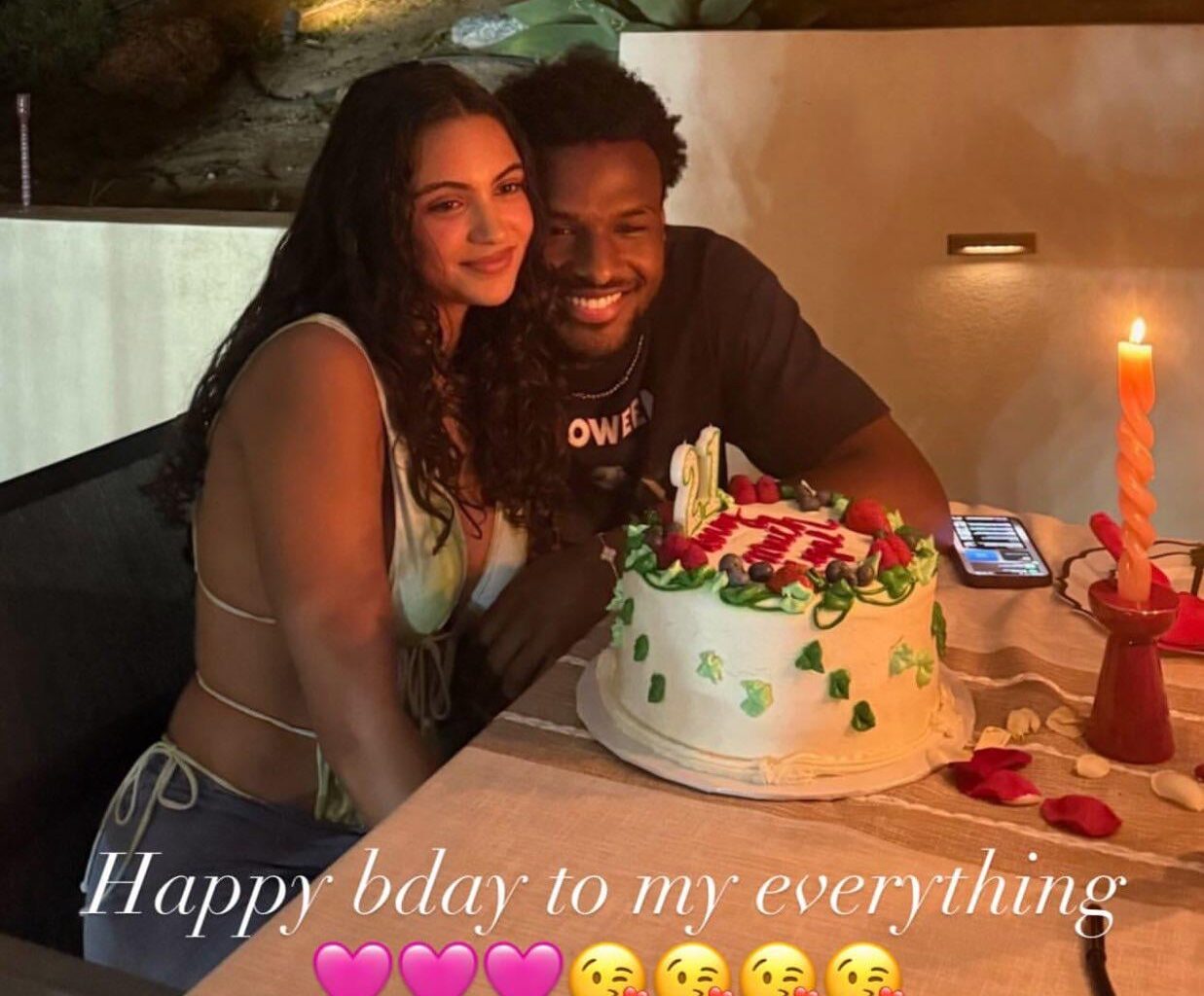 Bronny James celebrating his girlfriend’s birthday 🎂